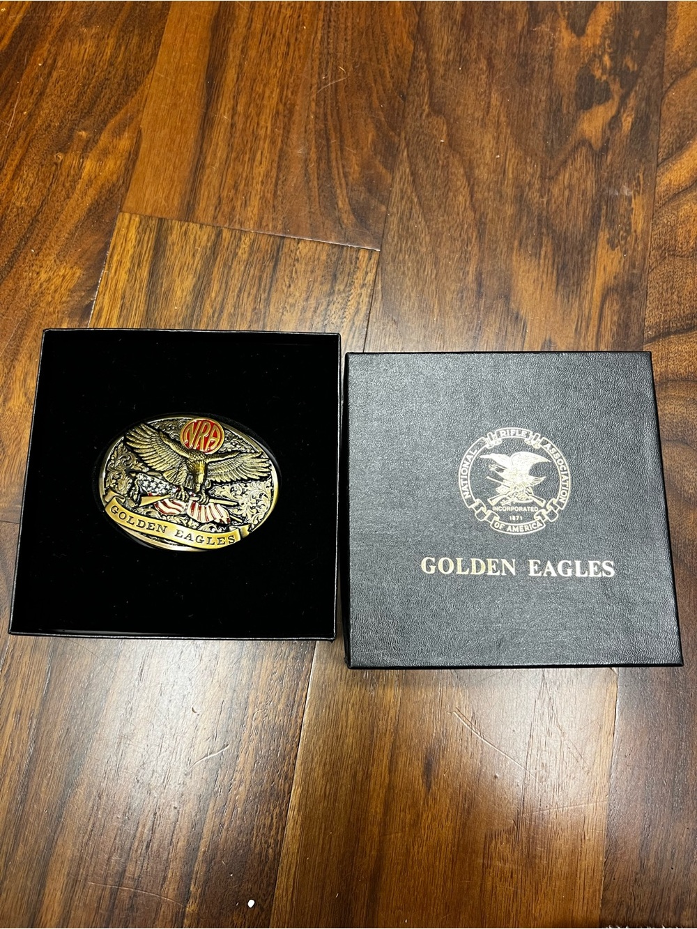 NWT NRA Golden Eagles Belt Buckle